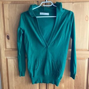 Cotton Lightweight V-neck Hoodie